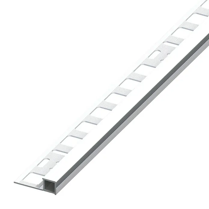 Vierkant profiel - Aluminium, Chroom, 1 m x 12,5 mm - Zijaanzicht links