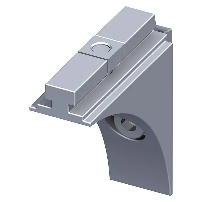Kantoflex Coaxis Verbindungswinkel - 2 Stk., 48,5 x 48,5 mm, Aluminium, Poliert, Passend für: Coaxis Profile - Linke Seitenansicht