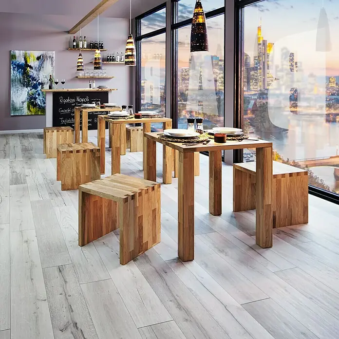 Exclusivholz Aspen Tischplatte - Eiche, 100 x 45 x 3,2 cm