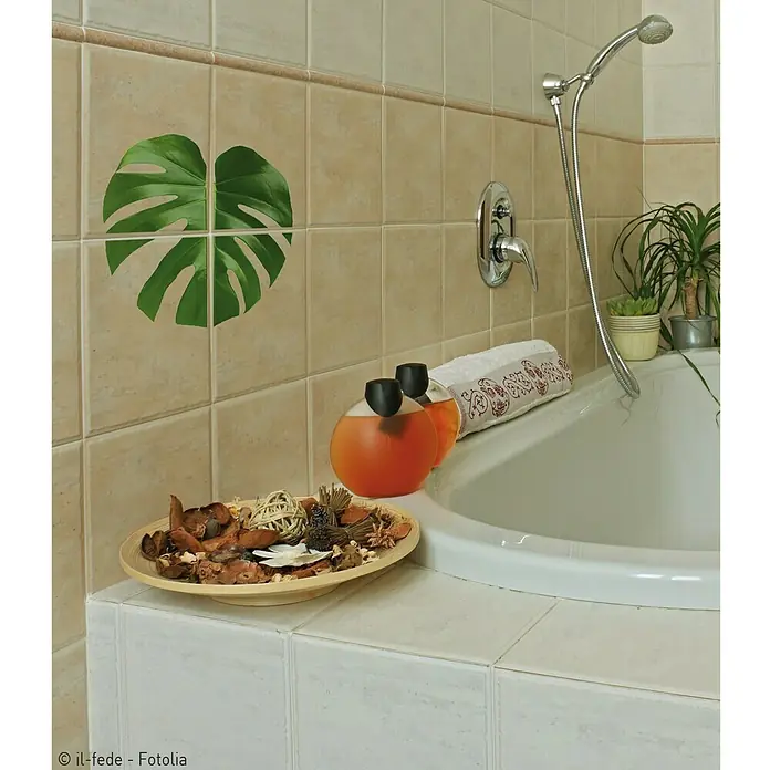 Fliesensticker - Palme, 15 x 15 cm, 4 -tlg. - Stimmungsaufnahme