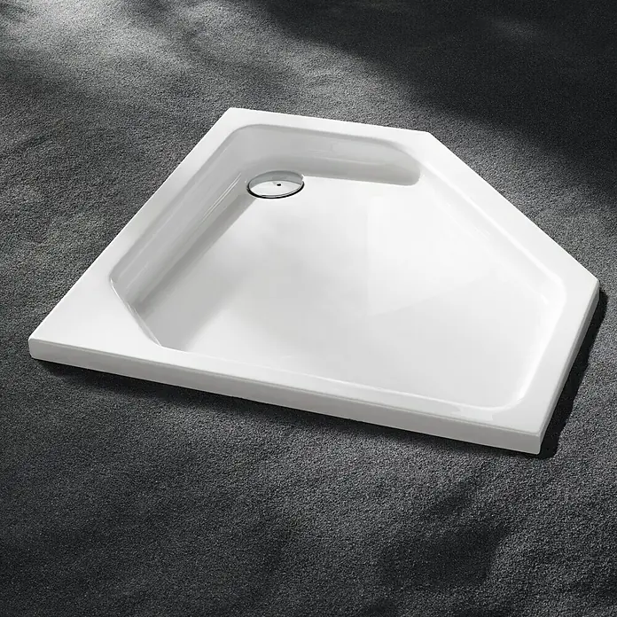 Camargue Tuš kada St. Louis - D x Š: 90 x 90 cm, Plastika, Bijele boje