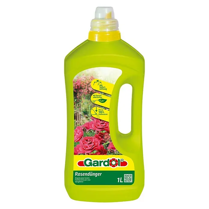 Gardol Rosendünger - 1 l, Inhalt ausreichend für ca.: 100 l Gießwasser - Vorderansicht