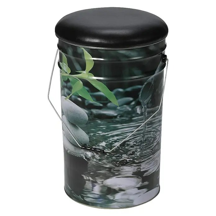 Venus Cubo para la ropa sucia Zen Garden - Ø x Al: 35 x 60 cm, Negro