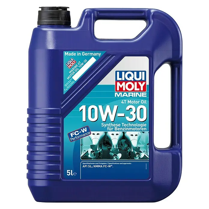 Liqui Moly Marine Motoröl 4T 10W-30 - Synthesetechnologie, 5 l - Vorderansicht