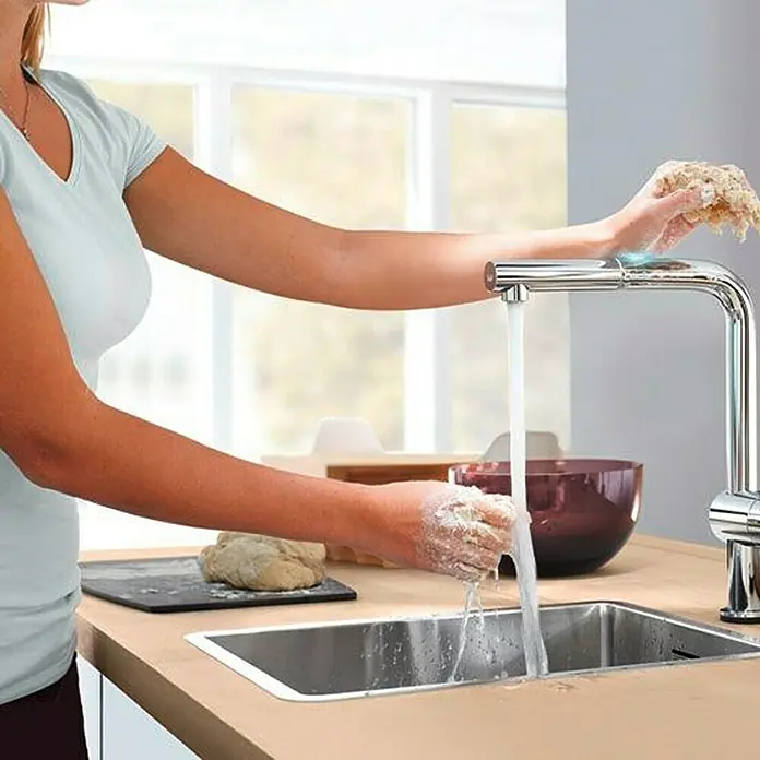 Grohe Spültischarmatur Minta Touch - Touch-Wasseraktivierung, Chrom, Glänzend
