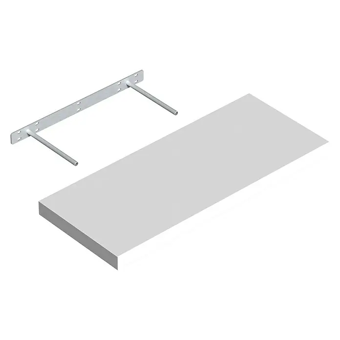 Regalux Zidna polica XL4 - 23,5 x 60 x 3,8 cm, Bijele boje, Opteretivost: 12 kg - Pogled odozgo