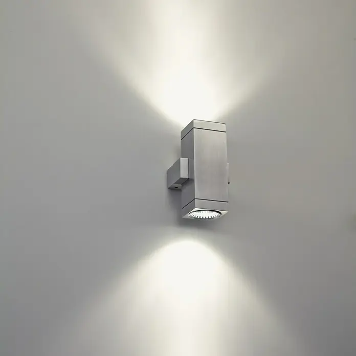 Voltolux Alu-Design Aplique de pared Asti - 50 W, L x An x Al: 9 x 16 x 9 cm, GU10