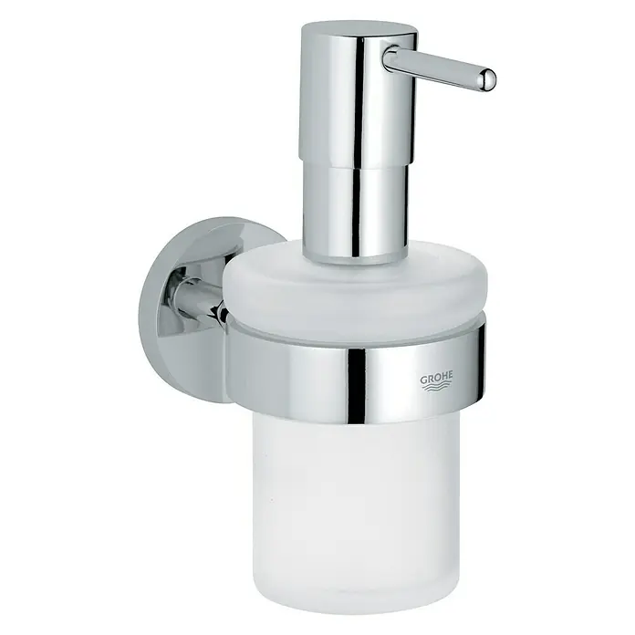 Grohe Essentials Seifenspender - Mit Halterung, Chrom, Glänzend - Vorderansicht