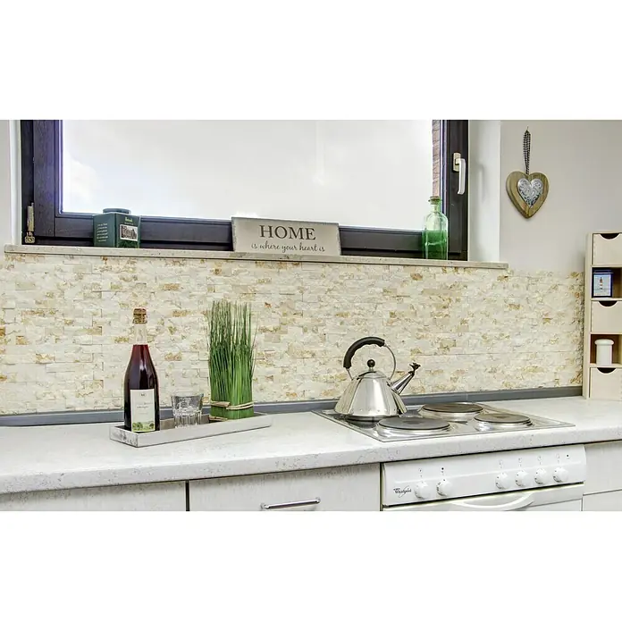 Mosaikfliese Brick Splitface MOS X3D46 - 30 x 30 cm, Beige, Matt - Anwendungsbeispiel