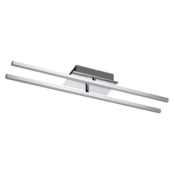 Tween Light LED-Deckenleuchte Vanzone - 16 W, L x B x H: 61 x 10,5 x 7,5 cm, Chrom, Opal, Warmweiß