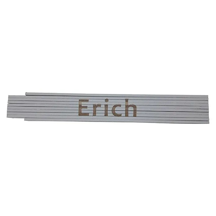 Heka Zollstock - Aufdruck: Erich, Länge: 2 m, Weiß