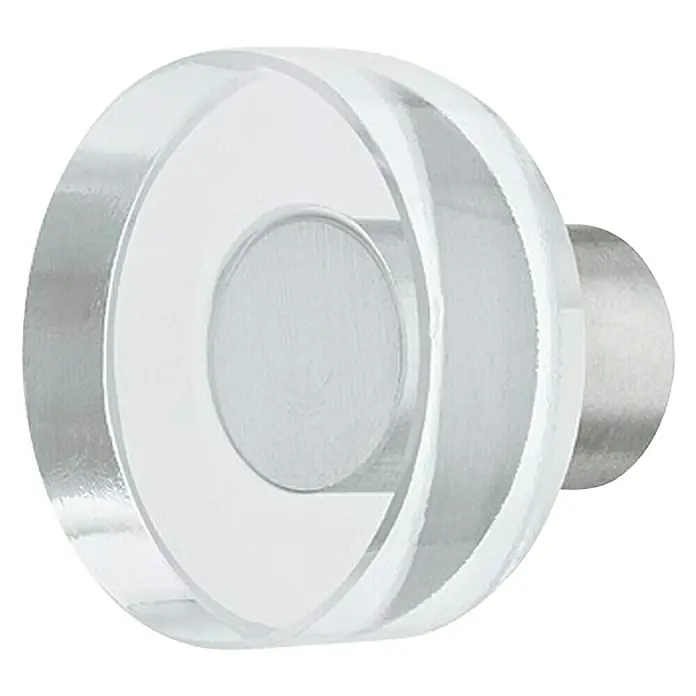 Möbelknopf - Ø x H: 25 x 22 mm, Glas, Transparent - Vorderansicht