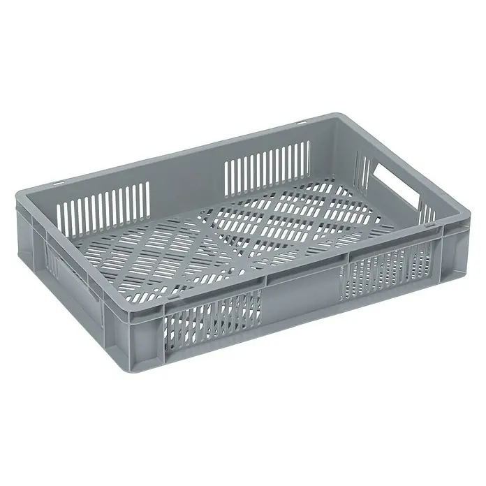 BAUHAUS Euro spremnik - 20 l, D x Š x V: 60 x 40 x 12 cm, Oblik: Otvorena, Mogu se slagati jedni na druge - Pogled sprijeda