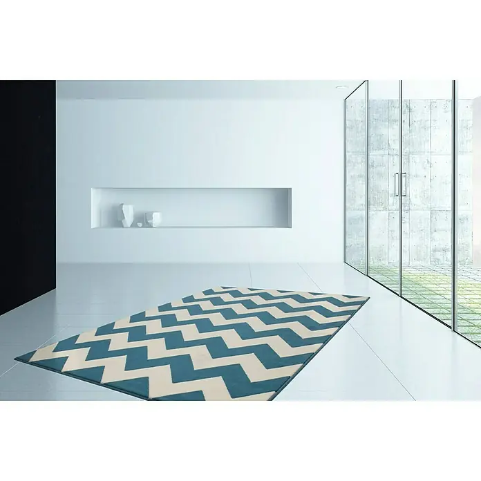 Kayoom Teppich Maroc 2085 - Türkis, L x B: 290 x 200 cm, 100 % Polyester - Stimmungsaufnahme