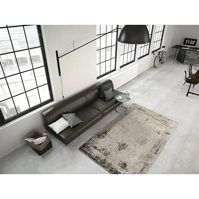 Kayoom Teppich Select 275 - Anthrazit, L x B: 230 x 160 cm, 50% Baumwolle, 50% Polyester Chenille - Stimmungsaufnahme