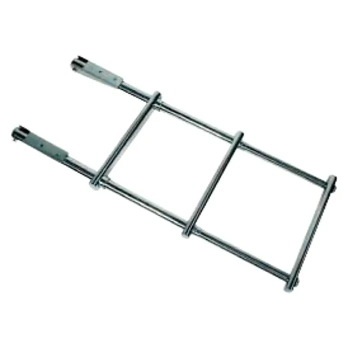 Escalerilla telescópica - 89 x 25,4 cm, Número de niveles: 3 ud., Acero inoxidable