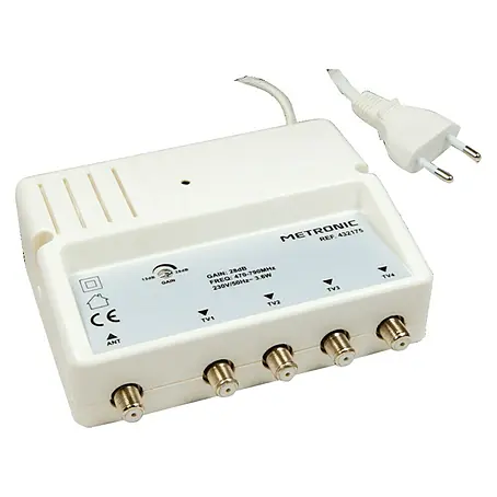 Metronic  Amplificador de conexión doméstico 4OUT+1IN 4G