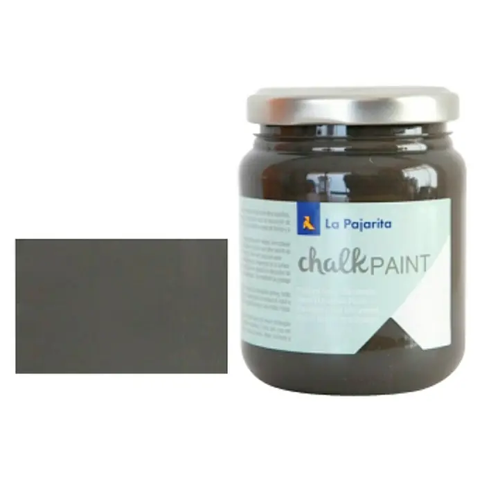 La Pajarita Pintura de tiza Chalk Paint - Casi negro, 175 ml, Mate
