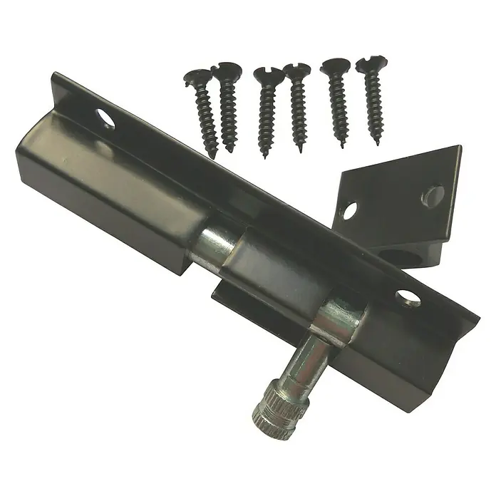 Cerrojo - Largo: 100 mm, Aluminio, Negro