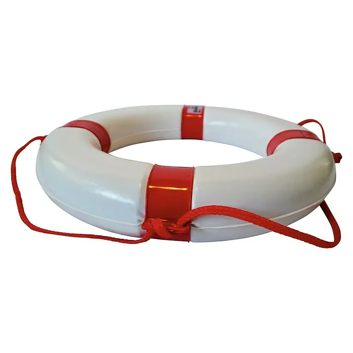 Salvavidas - Blanco/Rojo, Diámetro exterior: 60 cm, Diámetro interior: 35 cm