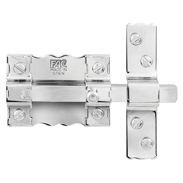 FAC Cerrojo 300-P/87 Nquelado - L x An x Al: 87 x 117 x 26 mm