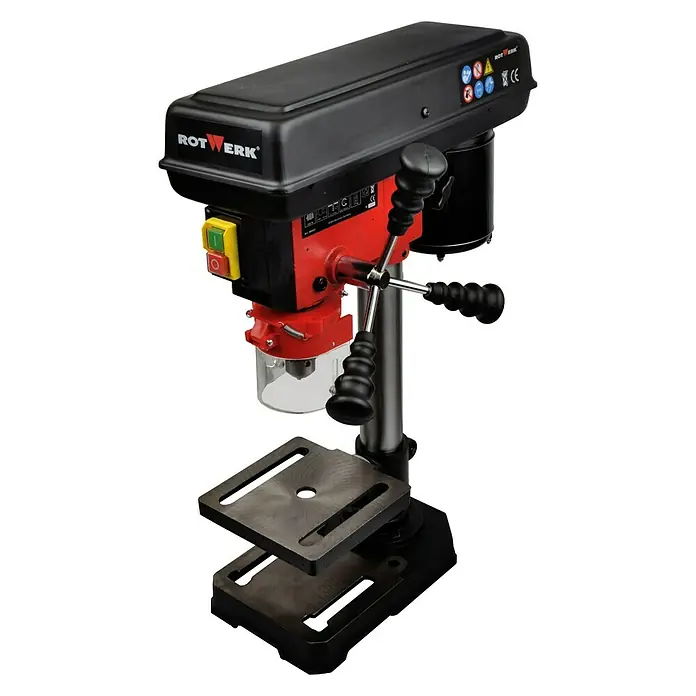 Rotwerk Tischbohrmaschine TB 13 - 300 W, Leerlaufdrehzahl: 500 U/min - 2.500 U/min - Vorderansicht