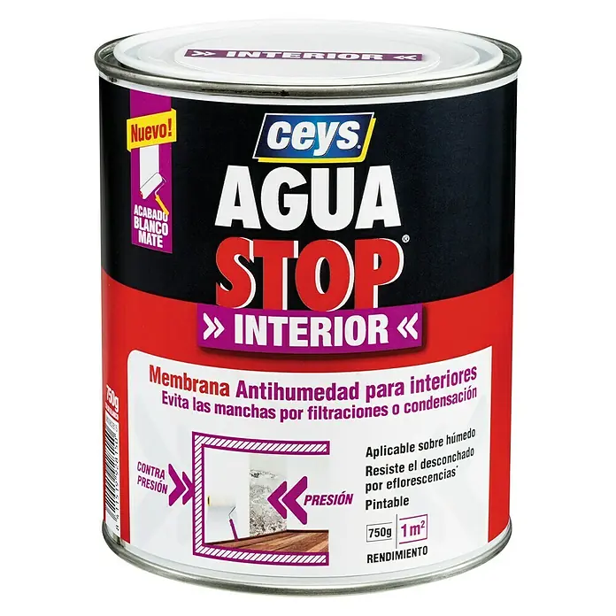 Ceys Impermeabilizante Agua Stop antihumedad - Blanco, 750 g
