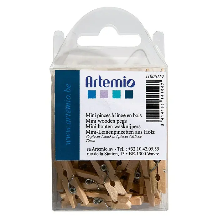 Artemio Set de pinzas - 45 ud., 3,5 x 1,3 cm