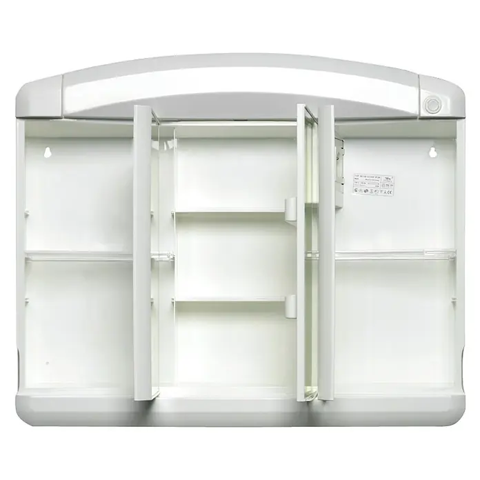 Jokey Kupaonski ormarić s LED ogledalom Max - Š x V: 65 x 54 cm, S osvjetljenjem, Plastika, Bijele boje