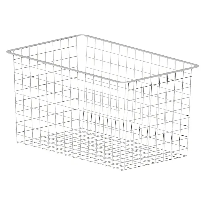 Lundbergs Drahtkorb - L x B x H: 527 x 427 x 285 mm, Weiß, Geeignet für: Bekleidung - Vorderansicht
