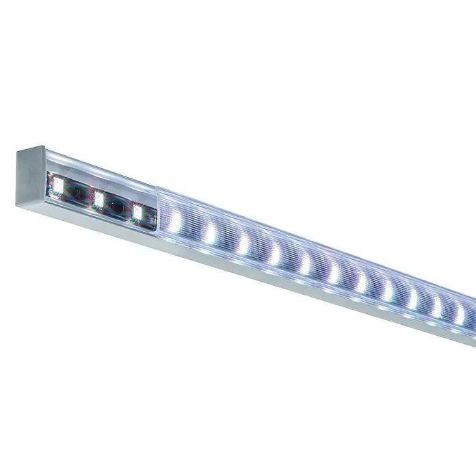 Paulmann Perfil en U con difusor para tiras LED - L x An x Al: 2 m x 2,3 cm x 1,5 cm, Aluminio
