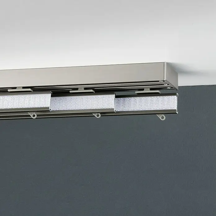 Expo Ambiente Gardinenprofil Smart Set - Anzahl Läufe: 3 Stk., Silbergrau, 160 cm