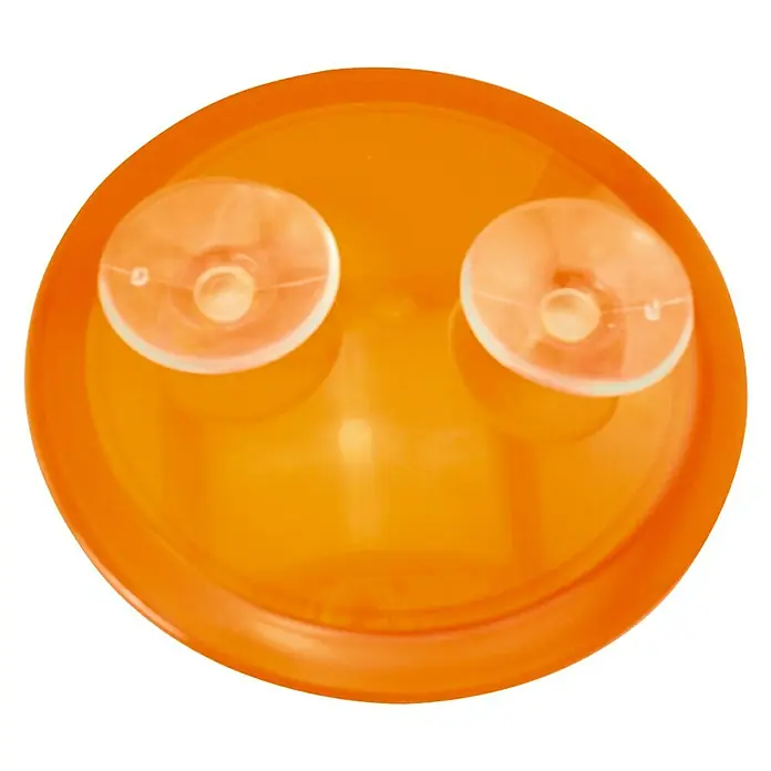 MSV Espejo cosmético con ventosa - x 3, Diámetro: 15 cm, Naranja