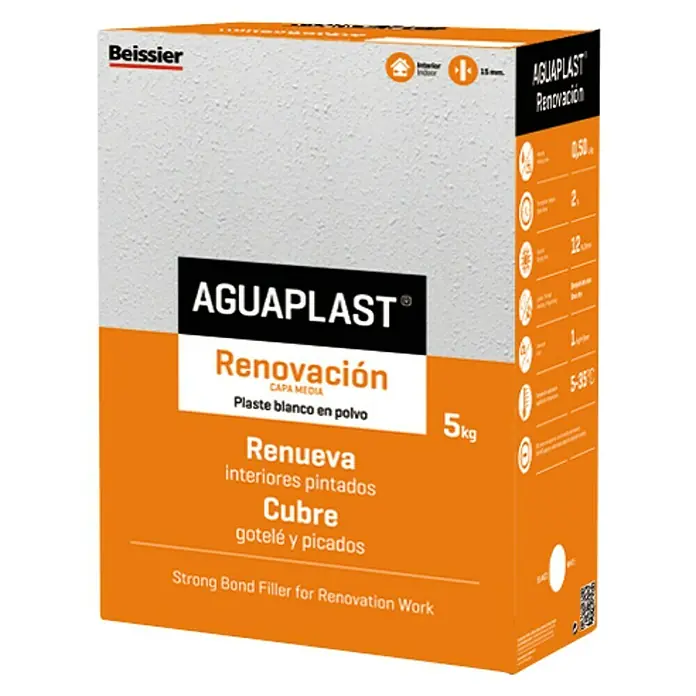 Beissier Aguaplast Plaste Renovación capa media - Blanco, 5 kg