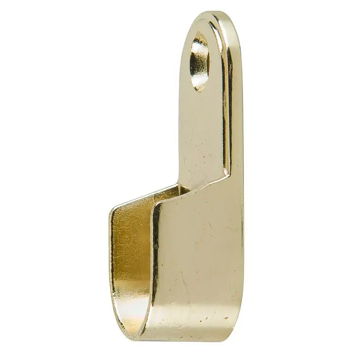 Soporte de pared Lateral Ovalado - Oro, L x An x Al: 7,1 x 1,8 x 4,9 cm, Atornillado