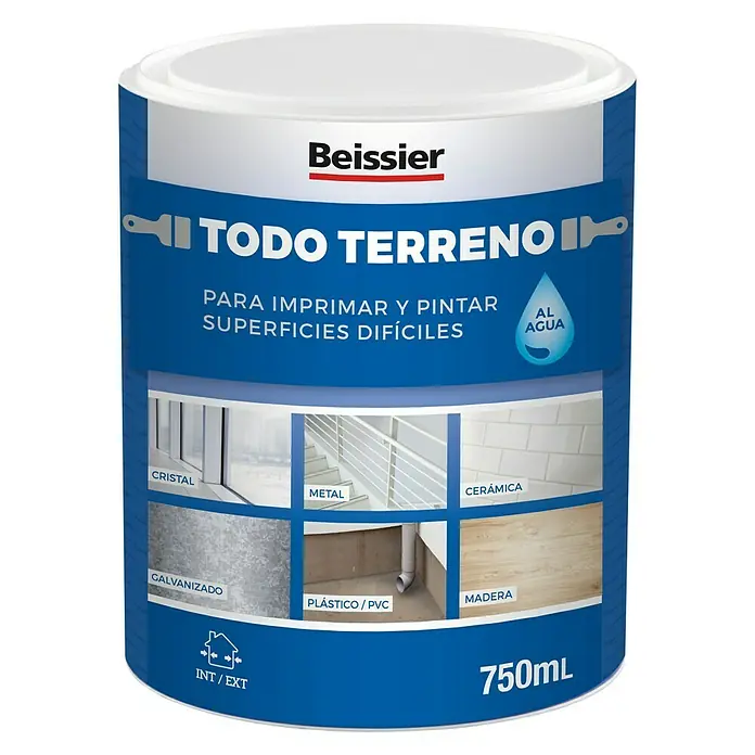 Beissier Imprimación de adherencia Todo Terreno al agua - Blanco, 750 ml