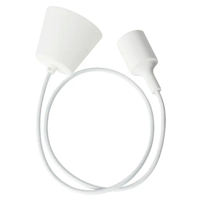 Sulion Lámpara colgante Silikon - 60 W, L x An x Al: 10 x 10 x 125 cm, Blanco, E27