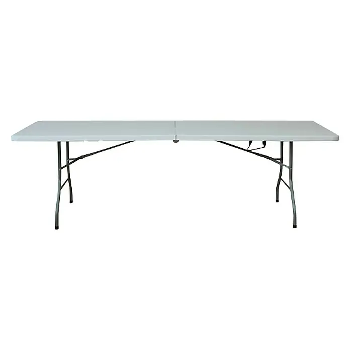 Mesa plegable Alan - L x An: 242 x 76 cm, Blanco roto