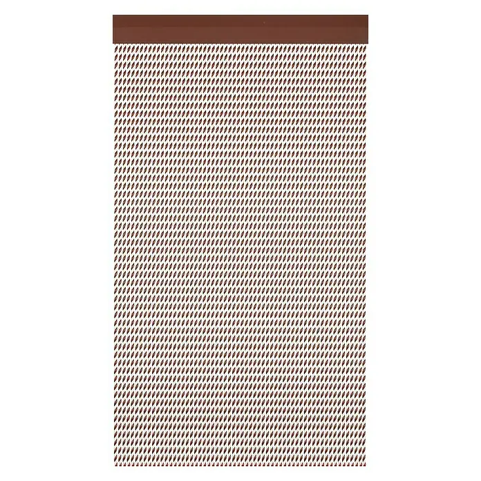 Cortina para puerta Palma - Marrón oscuro/Blanco, 90 x 210 cm
