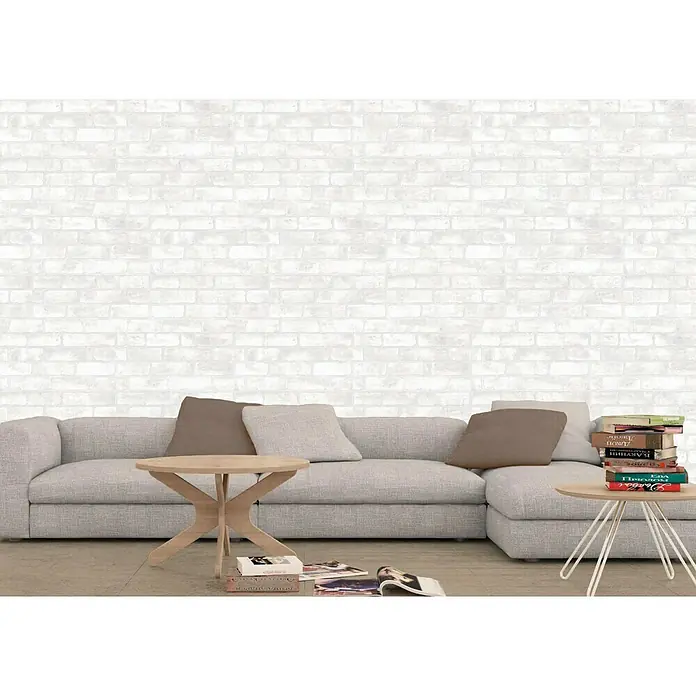 Revestimiento cerámico Brickwork - 33 x 55 cm, Blanco, Mate