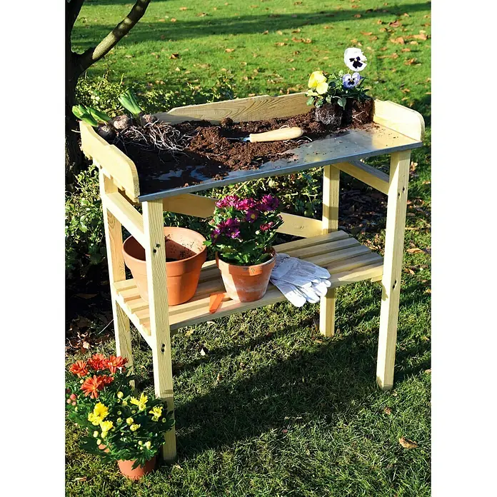 Dobar Pflanztisch - 78 x 37 x 83 cm, Kiefer - Stimmungsaufnahme