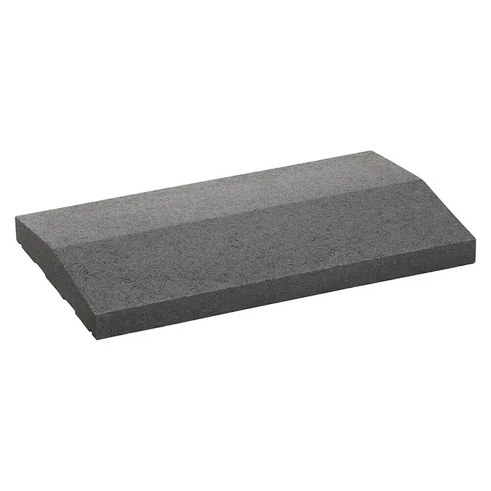Mauerabdeckplatte Satteldach - Anthrazit, 50 x 30 cm, Beton