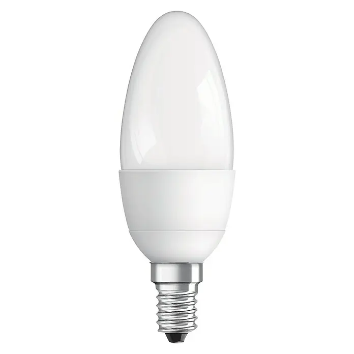 Osram LED žarulja Superstar Classic B - 6 W, E14, Topla bijela, Može se prigušiti, Mat - Pogled sprijeda