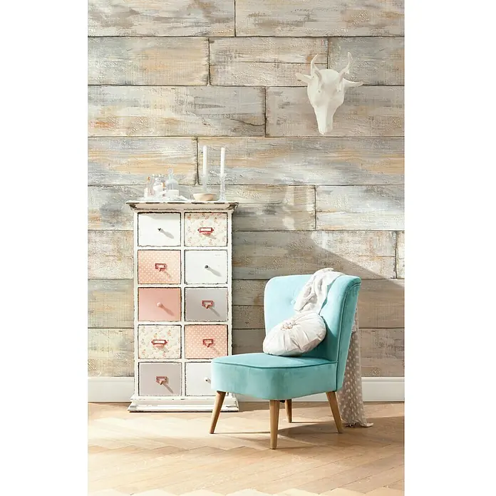 Komar Into Illusions Fototapete Shabbychic - 4 -tlg., B x H: 368 x 248 cm, Vlies - Vorderansicht