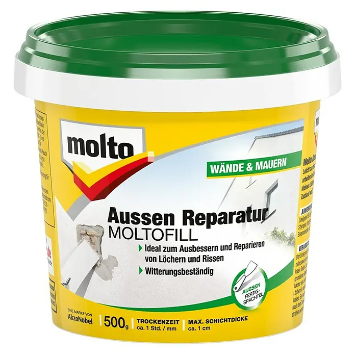 Molto Reparaturspachtel Moltofill Reparatur - Gebrauchsfertig, 500 g - Vorderansicht