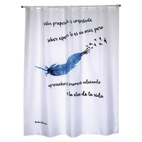 Venus  Cortina de baño textil Pluma