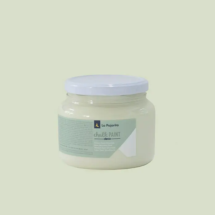 La Pajarita Pintura de tiza Chalk Paint - Verde manzana, 500 ml, Mate - Vista frontal
