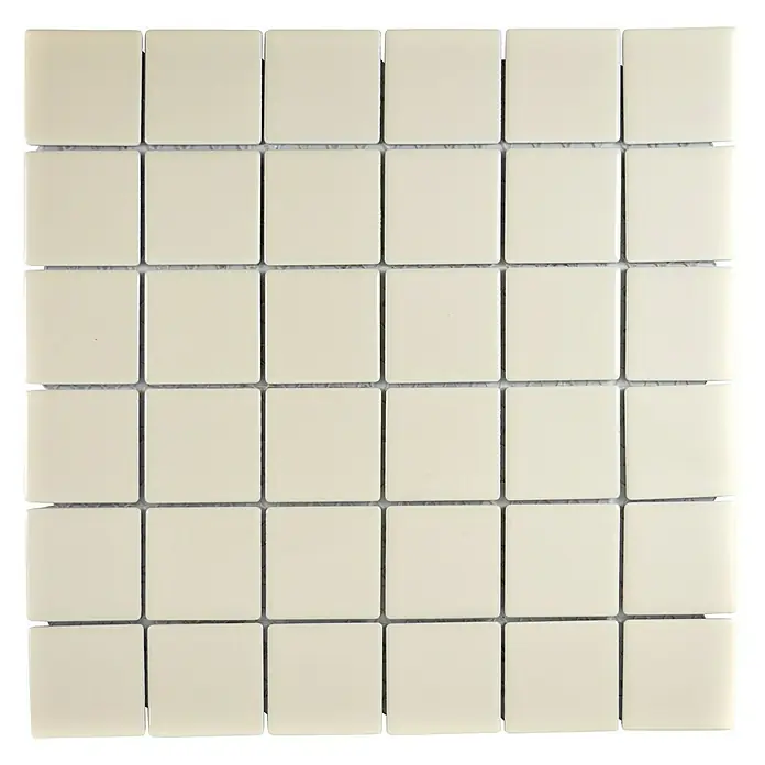 Mosaikfliese Quadrat Uni CD 262 - 29,8 x 29,8 cm, Beige, Glänzend - Ansicht von oben