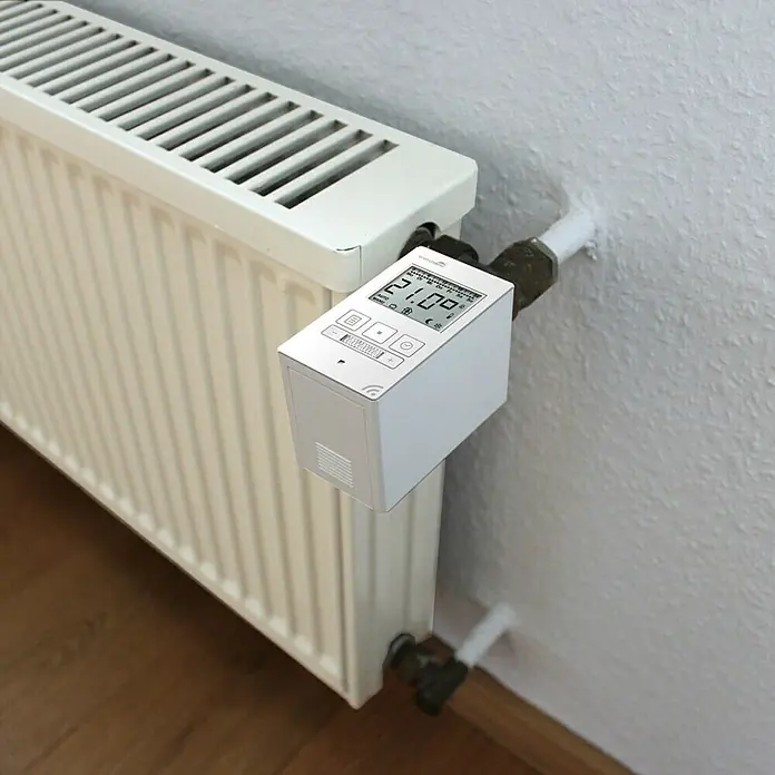 Schellenberg Smart Home Funk-Heizkörperthermostat - Unterstützte Systeme: Abus Smart Friends System - Vorderansicht