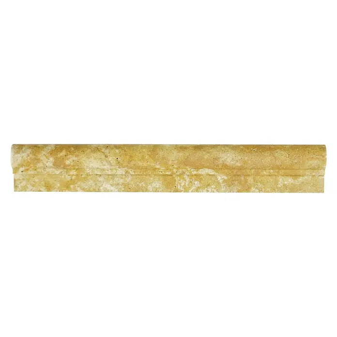 Fliesenbordüre Travertin PO 49348 - 30,5 x 4,8 cm, Gold, Matt - Ansicht von oben